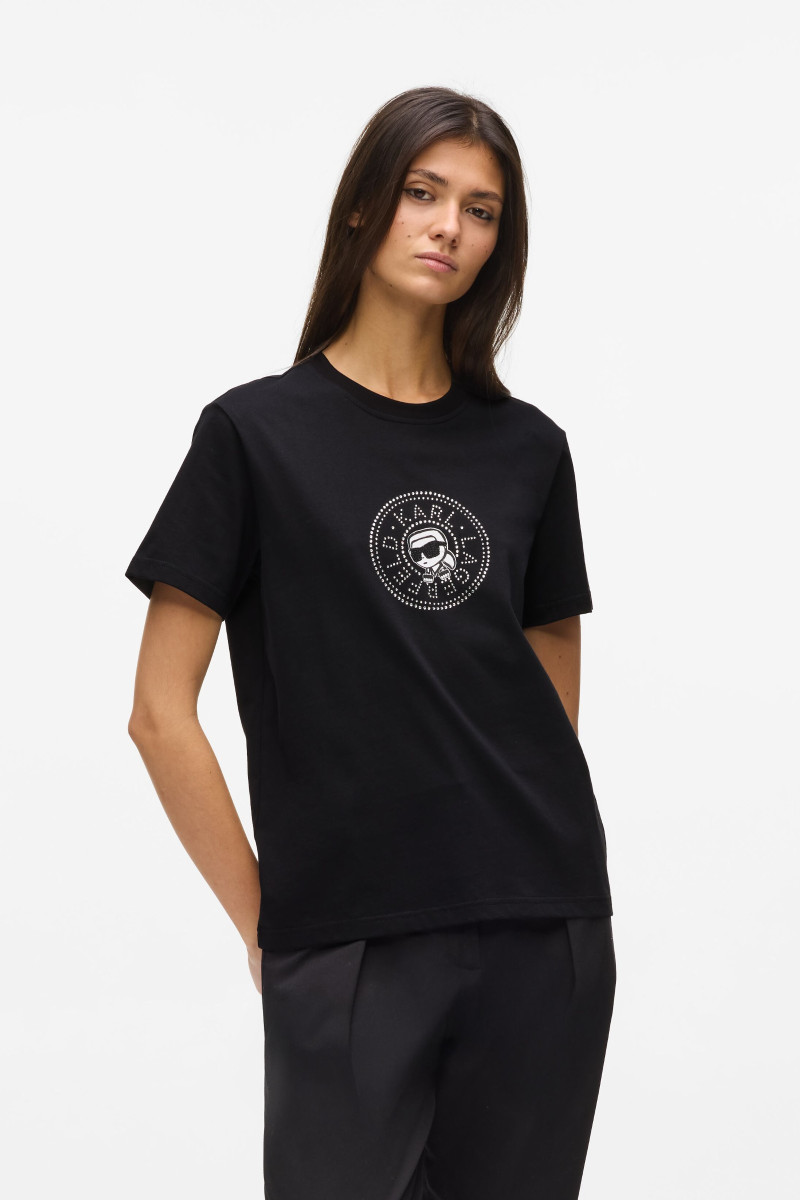 Póló Karl Lagerfeld Ikon Rs Circle T-Shirt Black