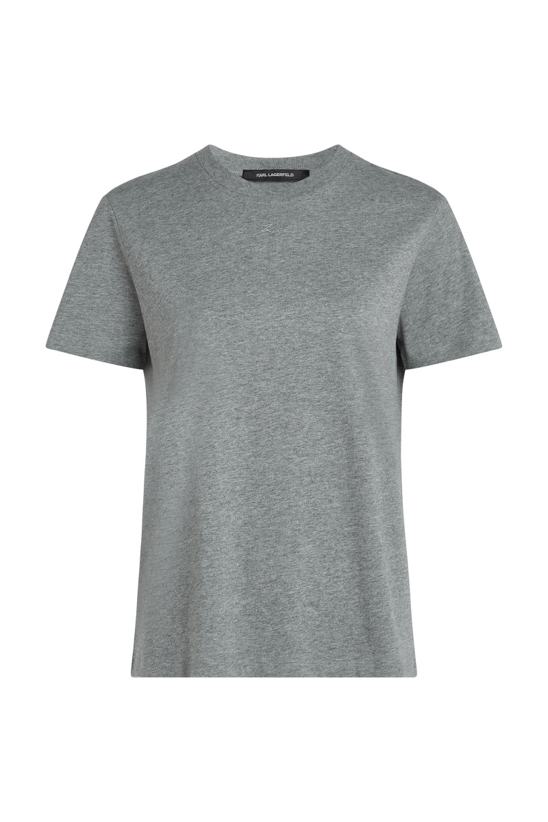 Póló Karl Lagerfeld Essential Regular T-Shirt Light Grey Melange