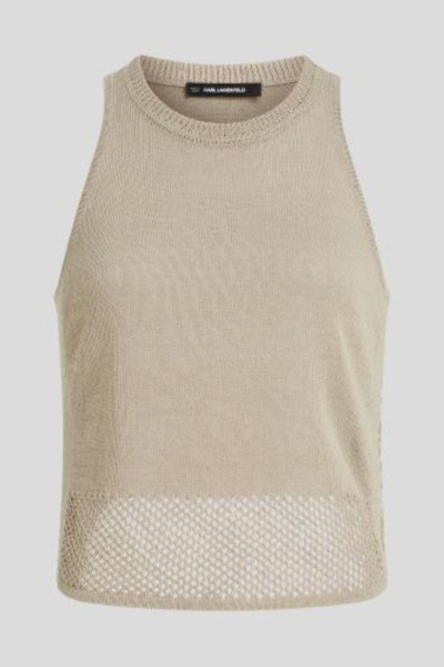 TOP KARL LAGERFELD CROCHET KNIT TOP - Fotografia č. 1