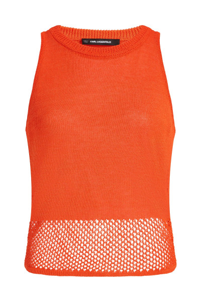 TOP KARL LAGERFELD CROCHET KNIT TOP - Fotografia č. 1