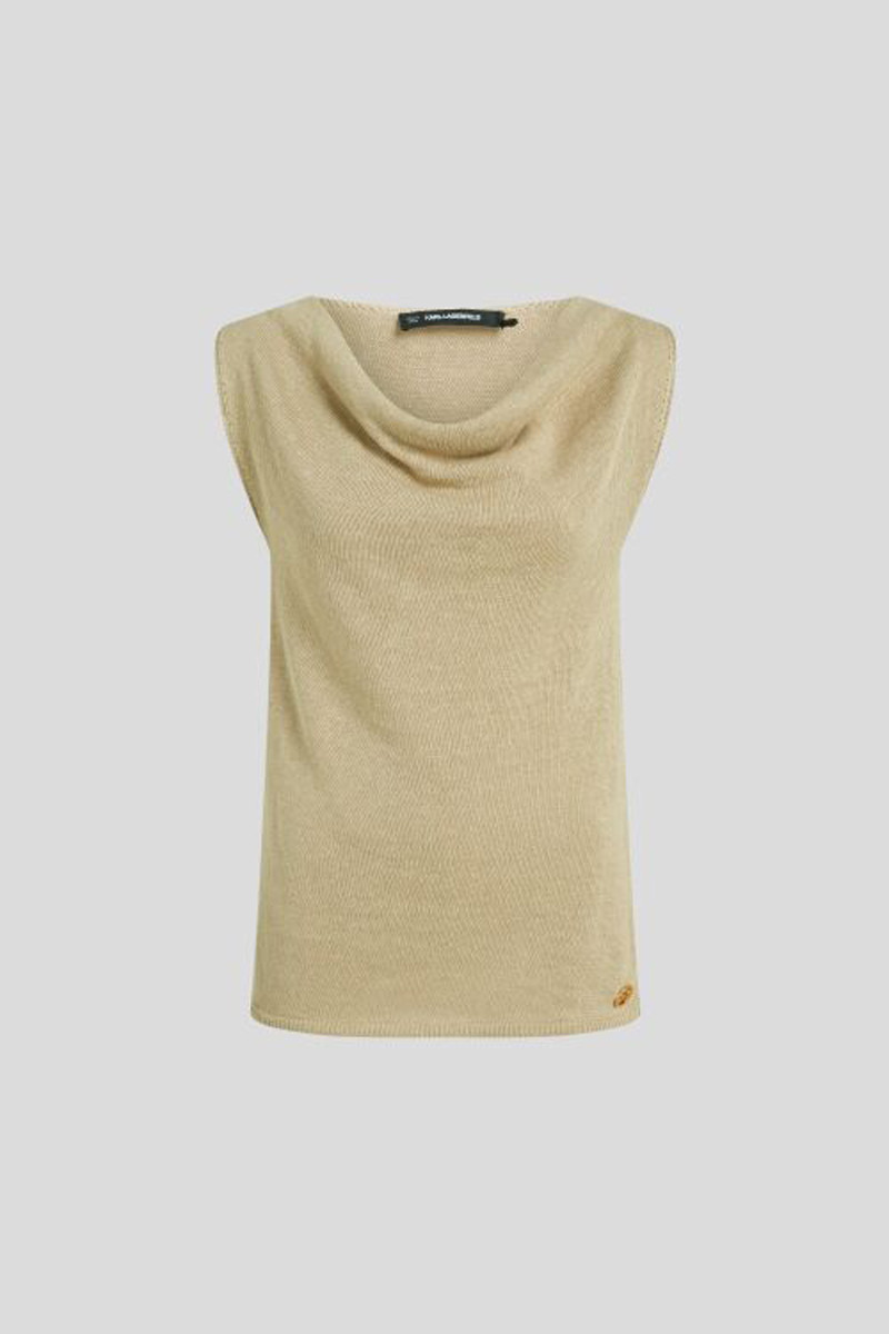 Top Karl Lagerfeld Linen Tank Safari