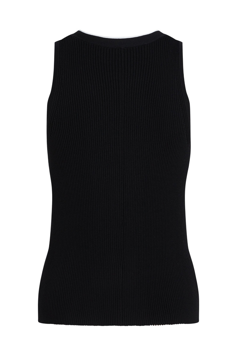 Top Karl Lagerfeld Logo Knit Day Top Black/White