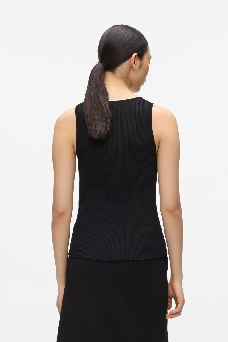 Top Karl Lagerfeld Logo Knit Day Top Black/White