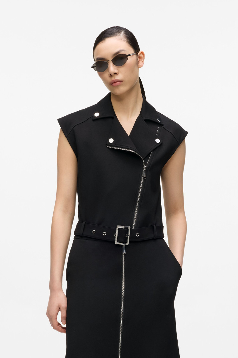 Vesta Karl Lagerfeld Jersey Biker Sweatshirt Black