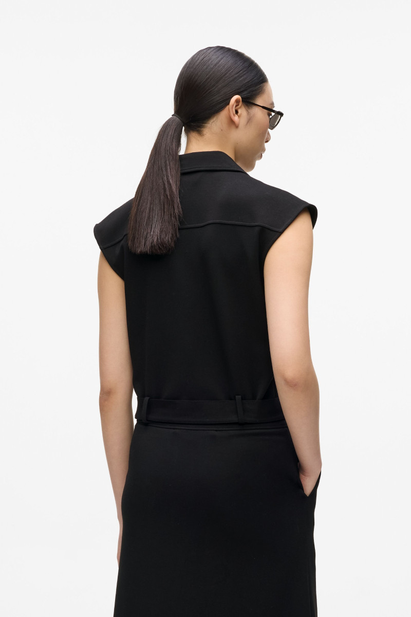 Vesta Karl Lagerfeld Jersey Biker Sweatshirt Black
