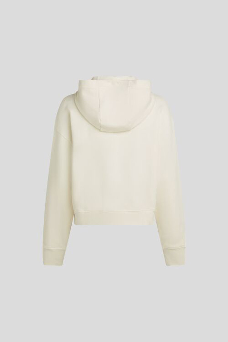 Mikina Karl Lagerfeld Embroidery Detail Hoodie Cannoli Cream