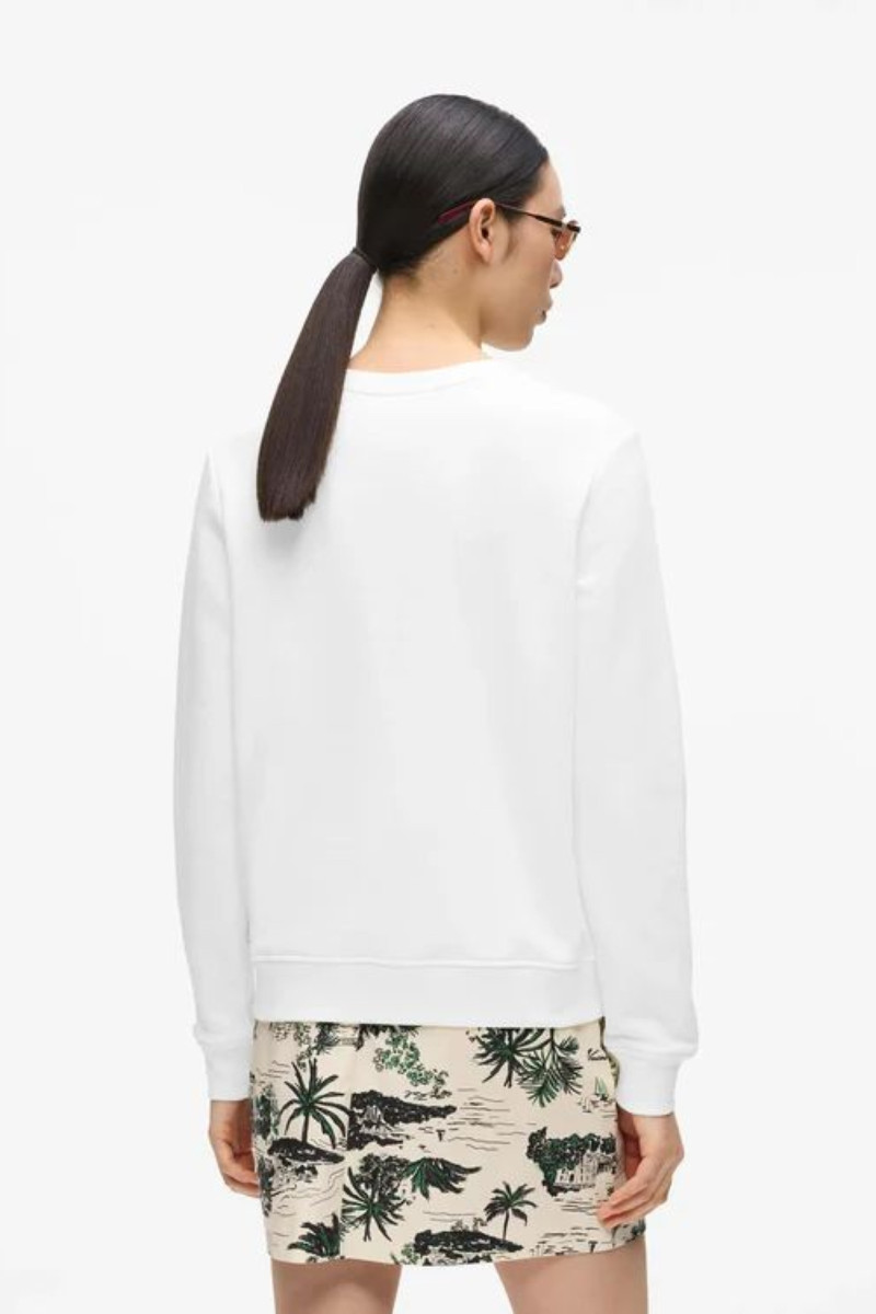 Mikina Karl Lagerfeld Villa Print Sweatshirt Cannoli Cream