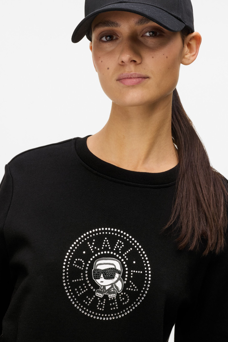 Mikina Karl Lagerfeld Ikon Rs Circle Sweatshirt Black