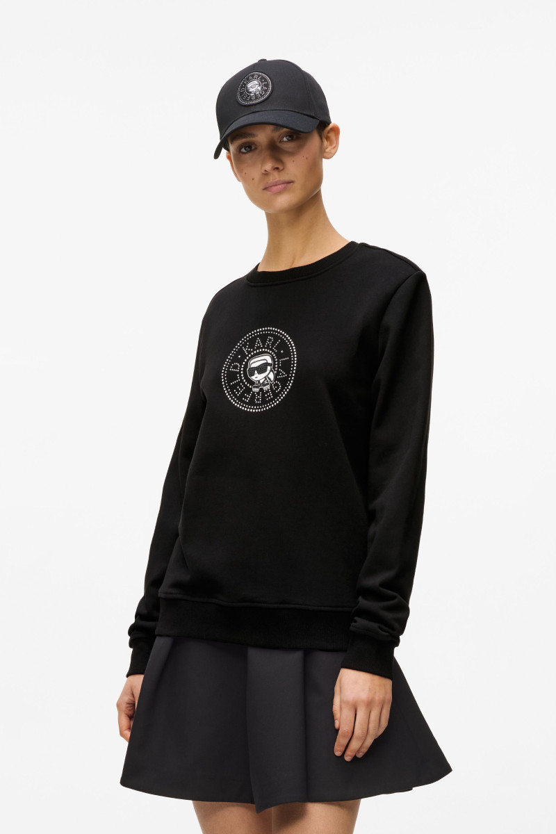 Mikina Karl Lagerfeld Ikon Rs Circle Sweatshirt Black