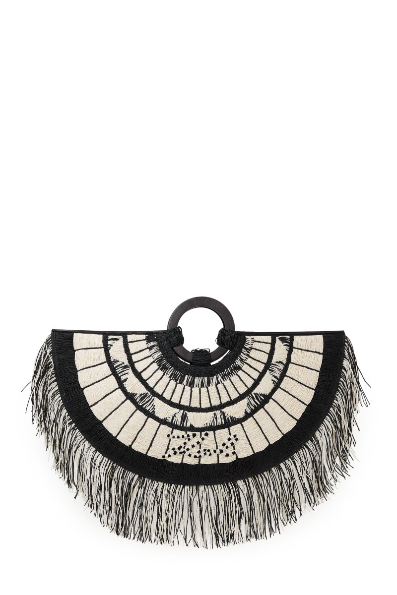 Kabelka Karl Lagerfeld K/Signature 2.0 Tph Fan Fringe Black/White