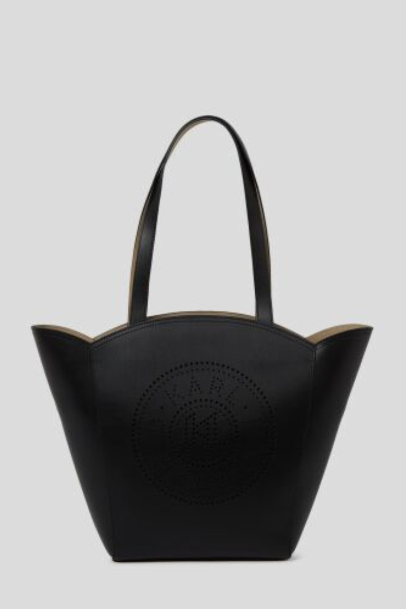 Kabelka Karl Lagerfeld K/Circle Md Tulip Tote Perf Black-Nickel