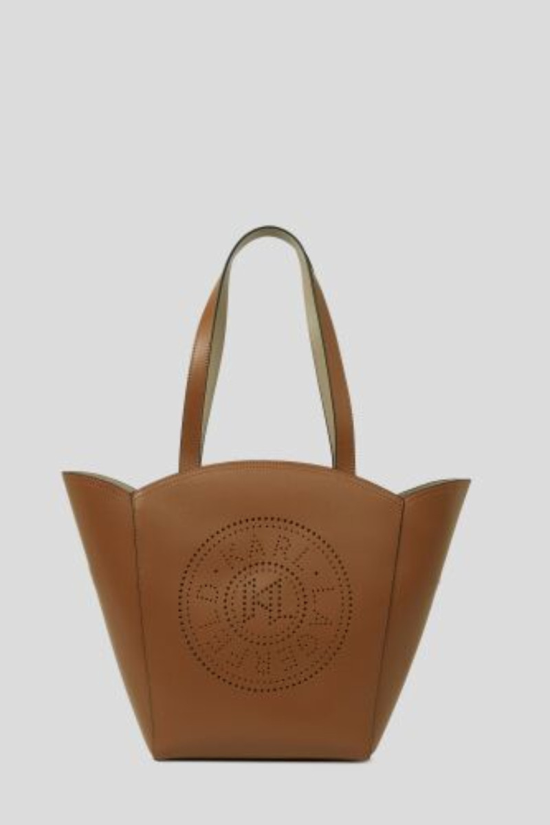 Kabelka Karl Lagerfeld K/Circle Md Tulip Tote Perf Dark Tan