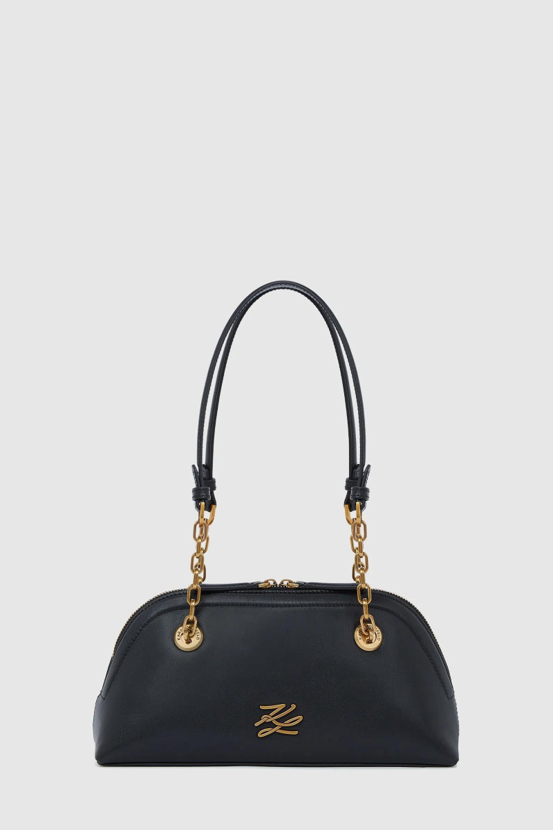 Kabelka Karl Lagerfeld K/Autograph Sm Bowling Shb Black/Gold