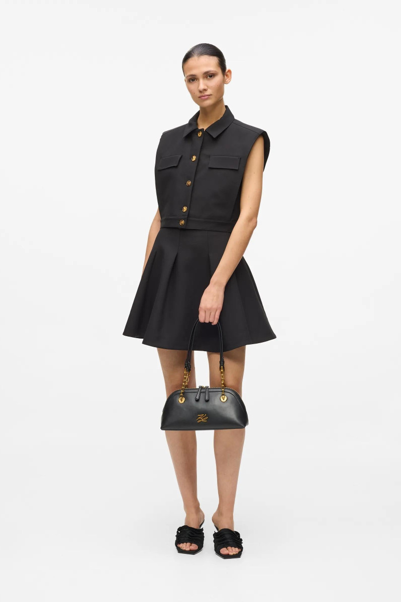 Kabelka Karl Lagerfeld K/Autograph Sm Bowling Shb Black/Gold