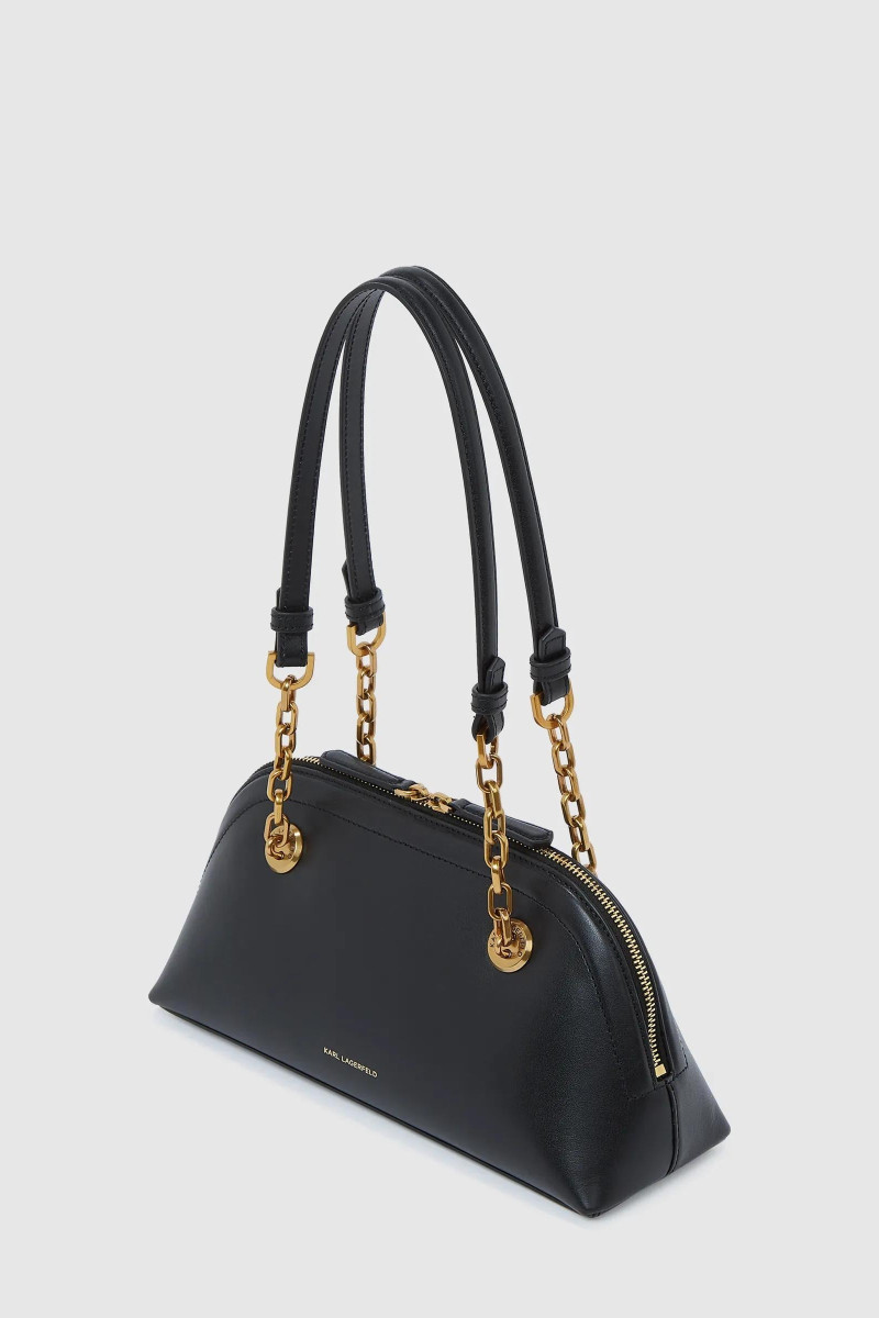 Kabelka Karl Lagerfeld K/Autograph Sm Bowling Shb Black/Gold