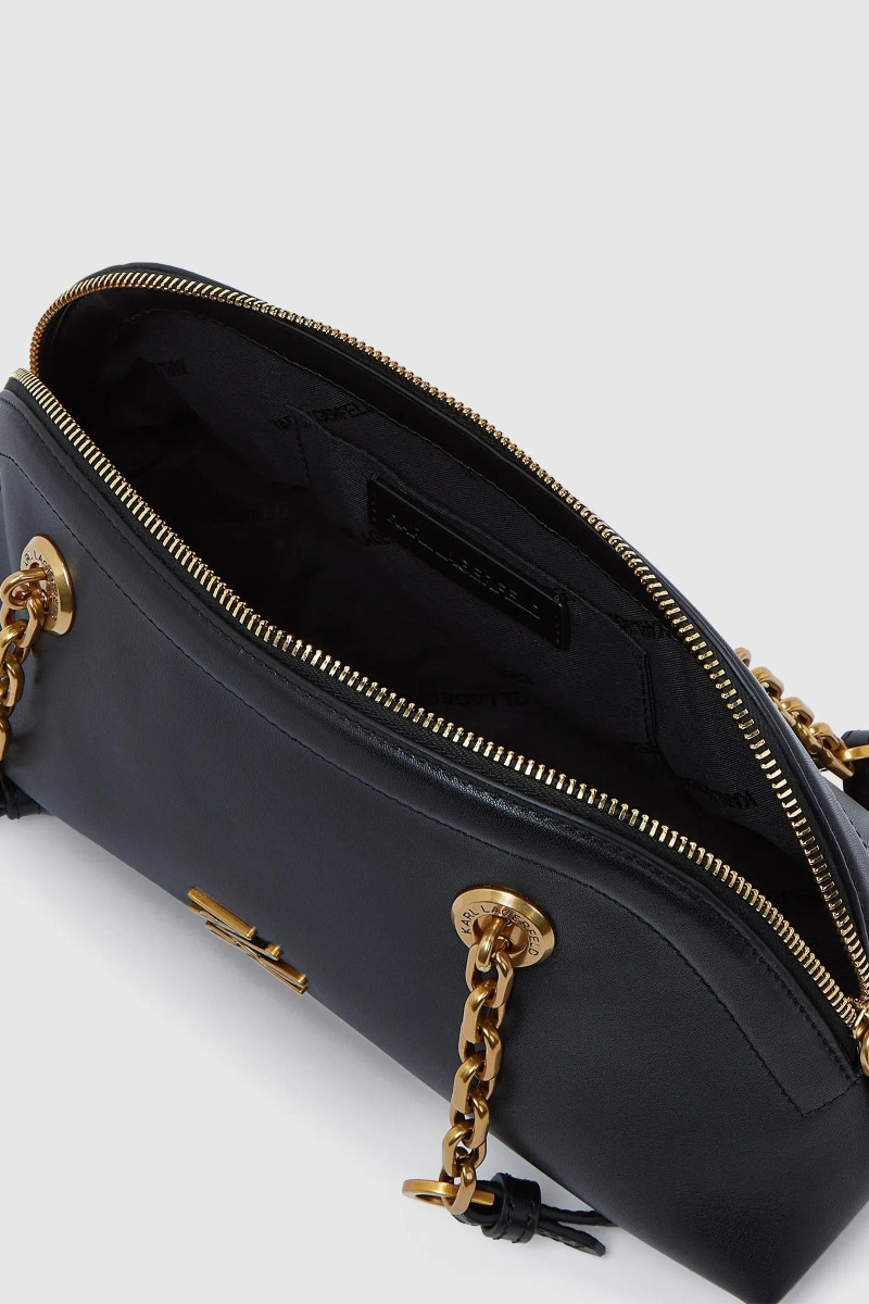 Kabelka Karl Lagerfeld K/Autograph Sm Bowling Shb Black/Gold
