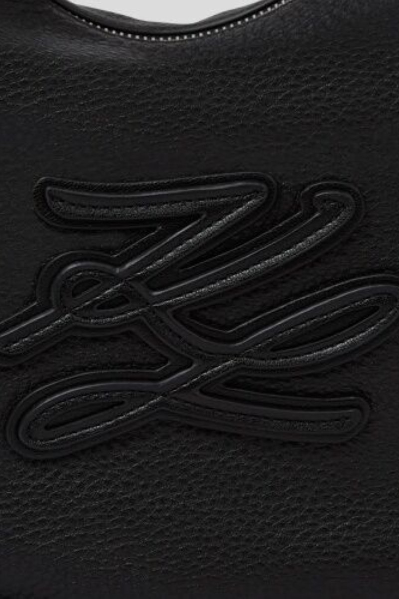Kabelka Karl Lagerfeld K/Autograph Patch Halfmoon Shb Black-Nickel