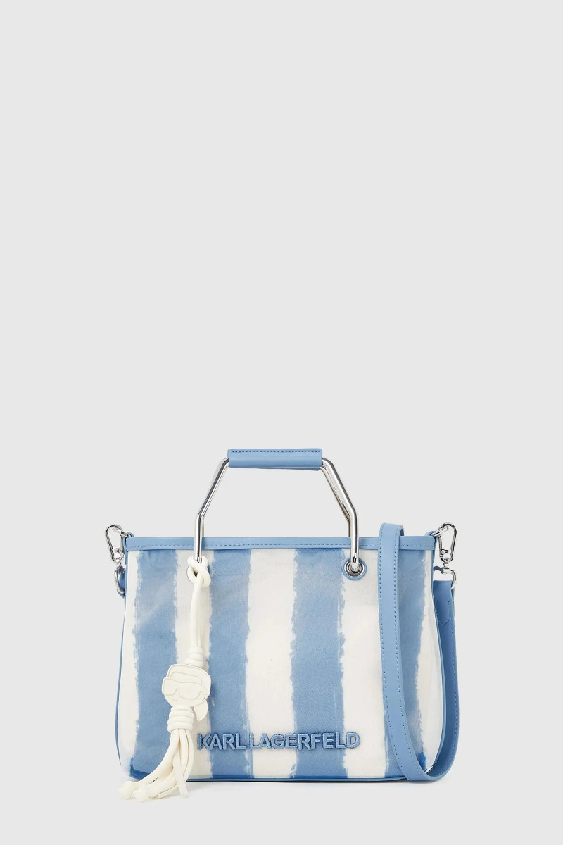 Taška Karl Lagerfeld Ikon Mesh Sm Tote Blue Bloom Stripes