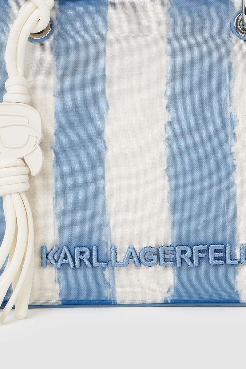 Taška Karl Lagerfeld Ikon Mesh Sm Tote Blue Bloom Stripes