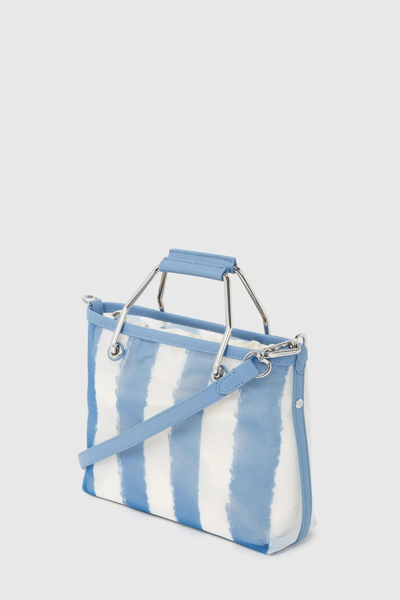 Taška Karl Lagerfeld Ikon Mesh Sm Tote Blue Bloom Stripes