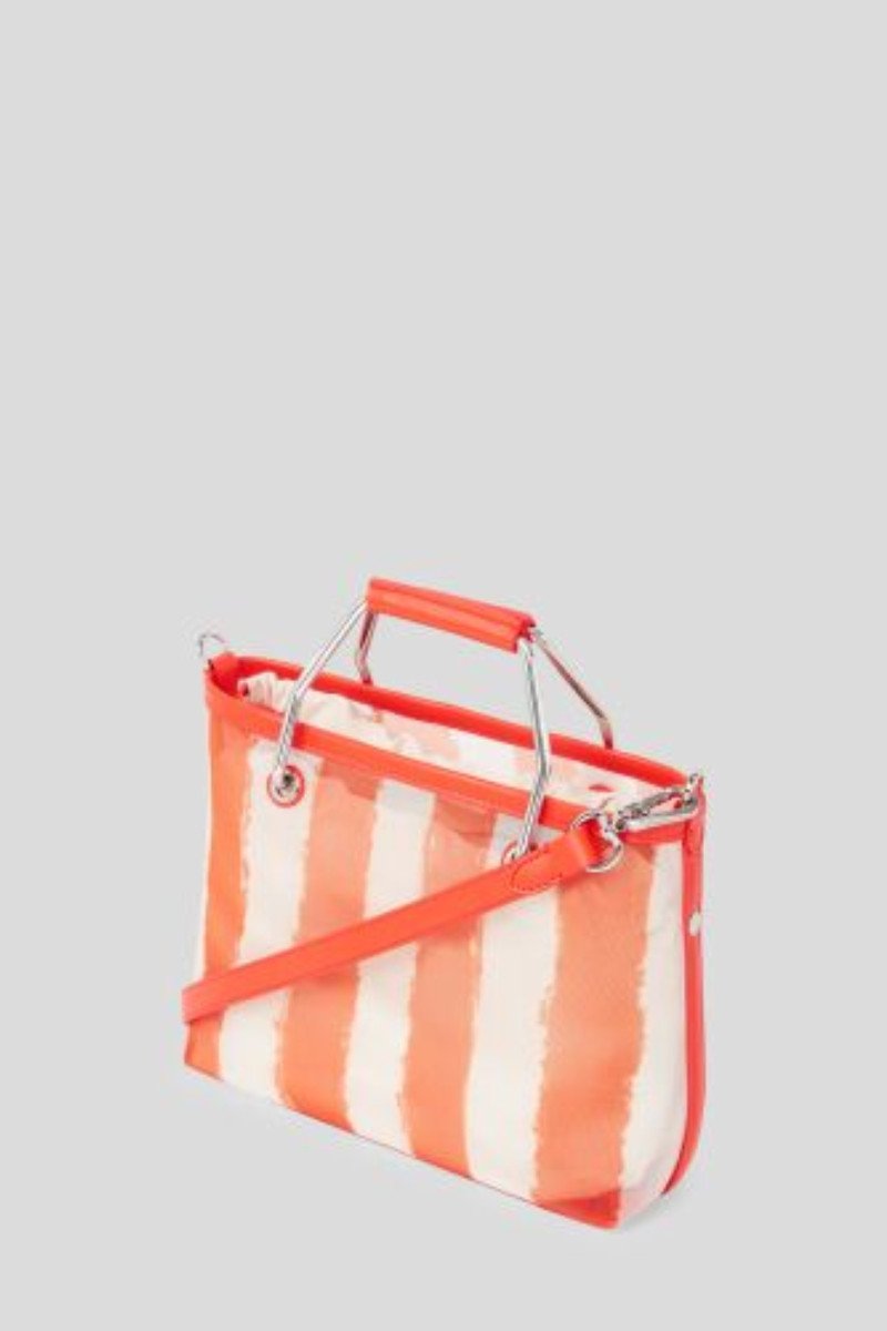 Taška Karl Lagerfeld Ikon Mesh Sm Tote Grapefruit Stripes