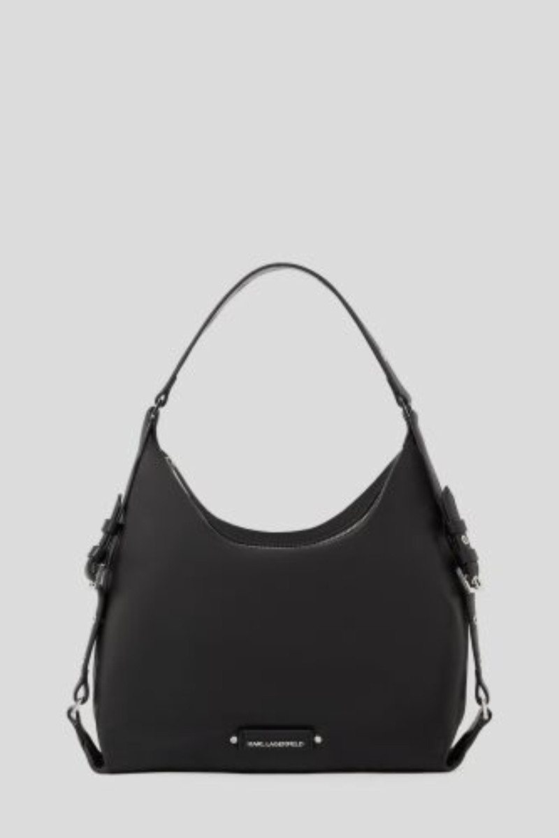 Kabelka Karl Lagerfeld K/Eyelets Md Hobo Black-Nickel