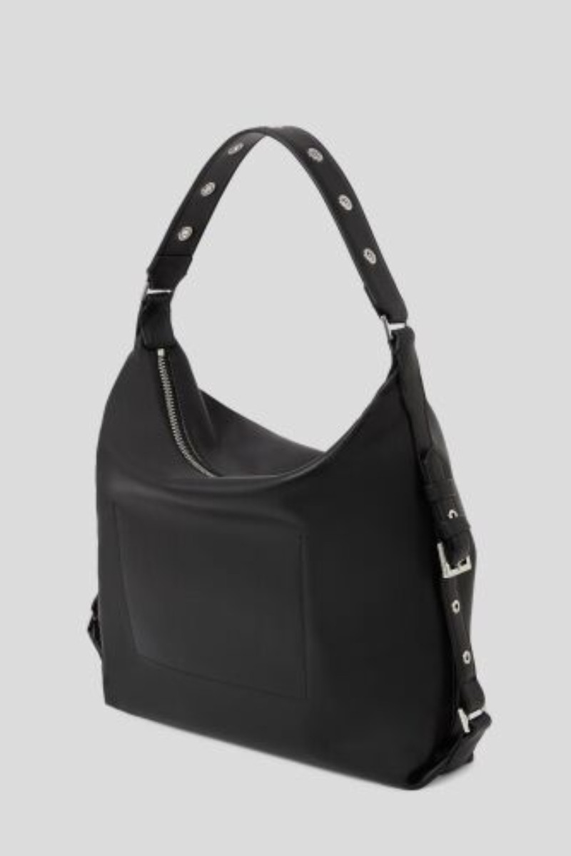Kabelka Karl Lagerfeld K/Eyelets Md Hobo Black-Nickel