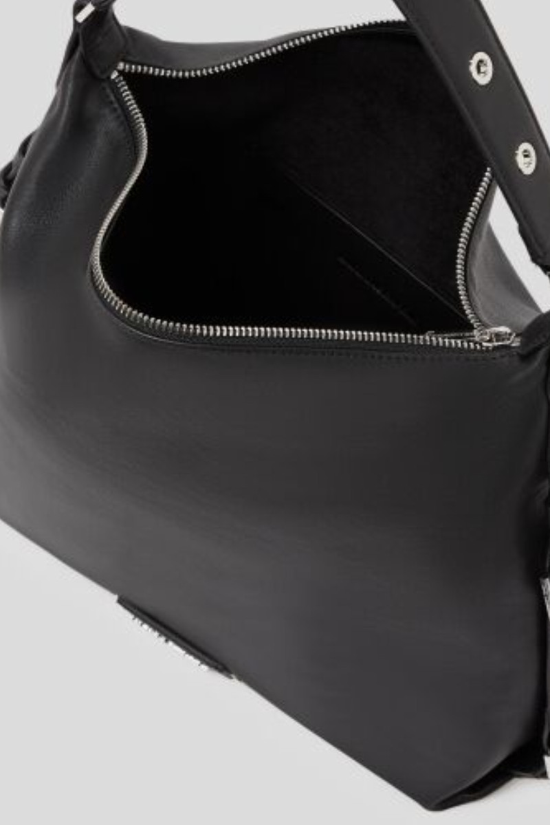 Kabelka Karl Lagerfeld K/Eyelets Md Hobo Black-Nickel