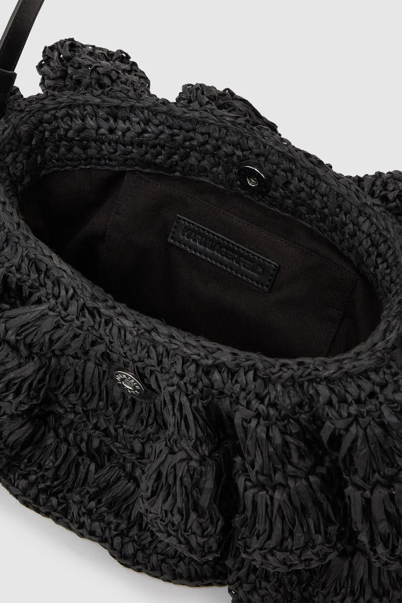 Kabelka Karl Lagerfeld K/Signature Fl Shb Raffia Ruff Black