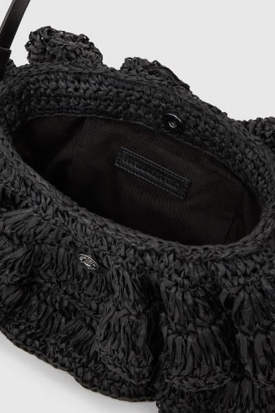 RETIKÜL KARL LAGERFELD K/SIGNATURE FL SHB RAFFIA RUFF - Kép 5