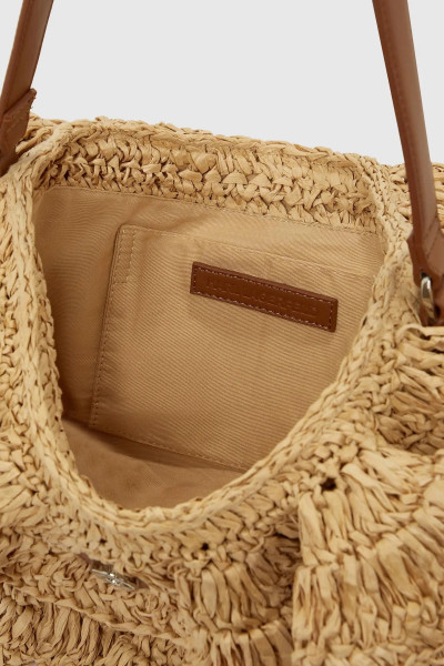 RETIKÜL KARL LAGERFELD K/SIGNATURE FL SHB RAFFIA RUFF - Kép 4