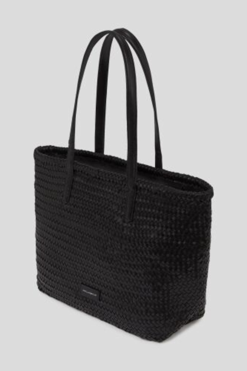 Taška Karl Lagerfeld K/Signature Braid Md Tote Black-Nickel
