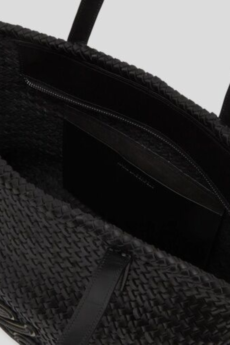 Taška Karl Lagerfeld K/Signature Braid Md Tote Black-Nickel
