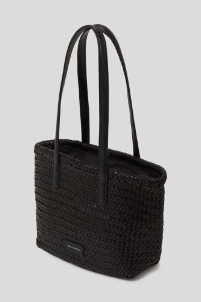 Kabelka Karl Lagerfeld K/Signature Braid Sm Tote Black-Nickel