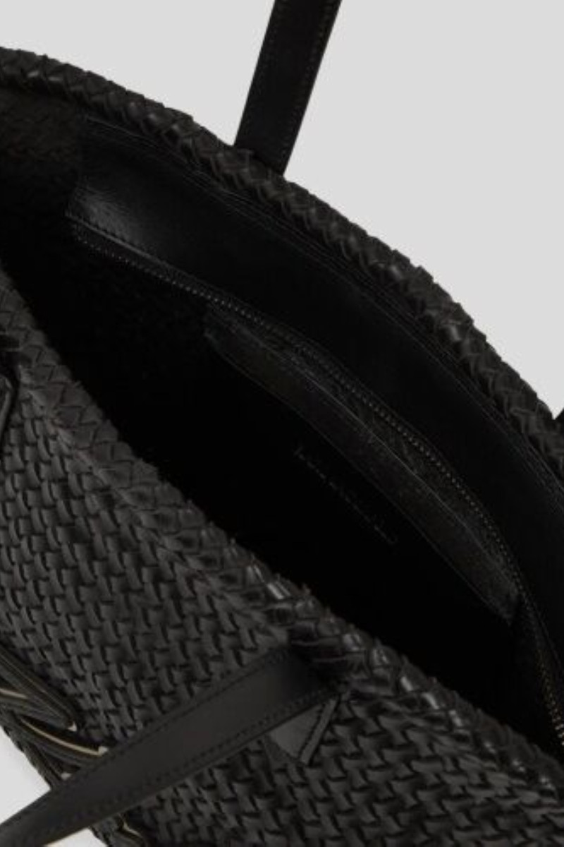 Kabelka Karl Lagerfeld K/Signature Braid Sm Tote Black-Nickel