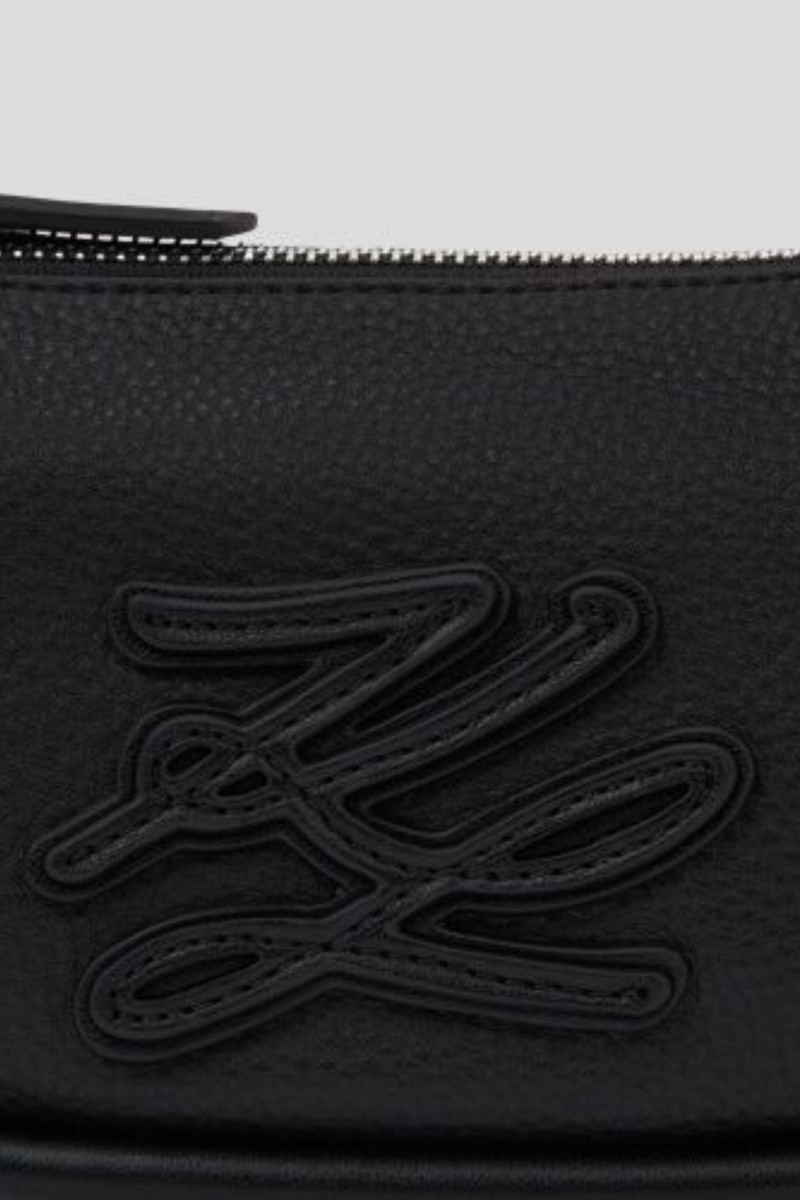 Crossbody Karl Lagerfeld K/Autograph Patch Sm Zip Cb Black-Nickel