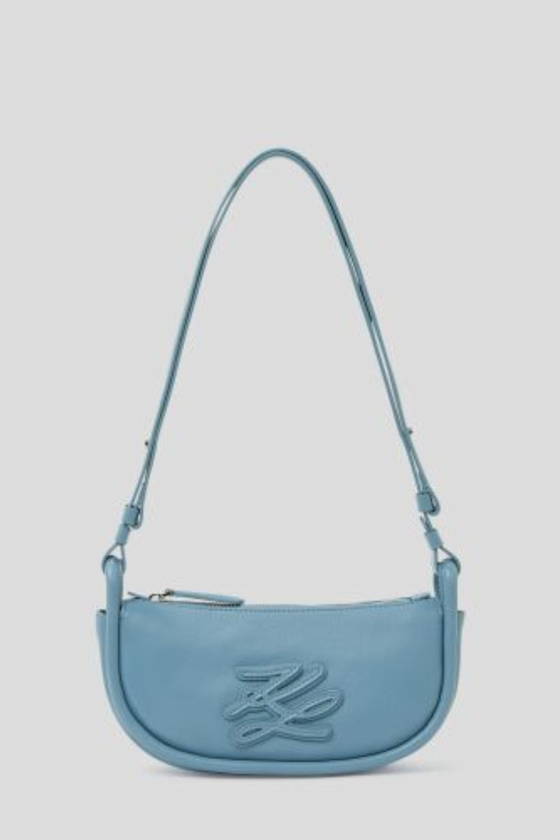 Crossbody Karl Lagerfeld K/Autograph Patch Sm Zip Cb Blue Bloom