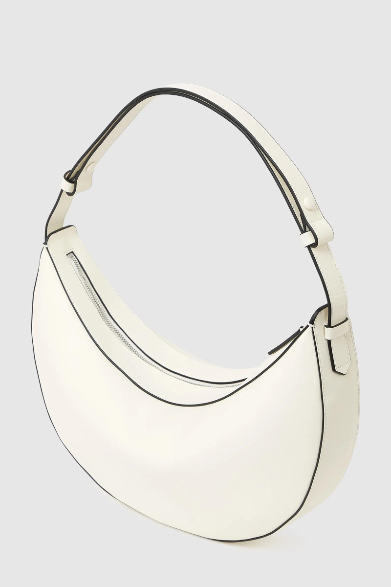 Kabelka Karl Lagerfeld K/Autograph Xl Halfmoon Shb Off White