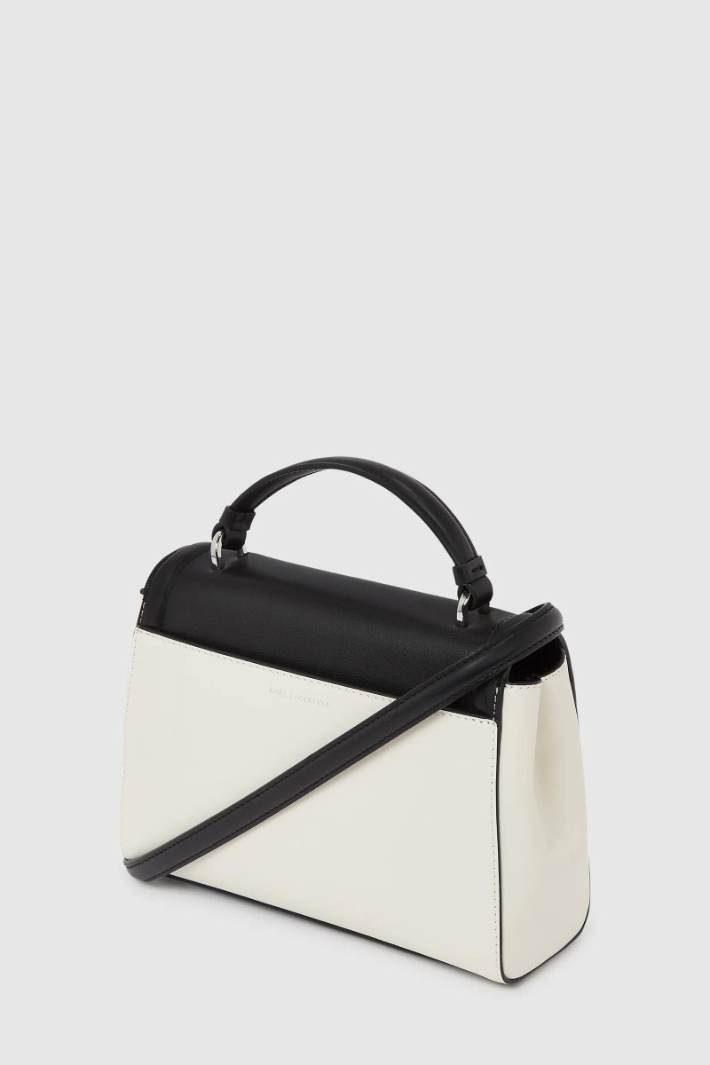 Kabelka Karl Lagerfeld K/Autograph Sm Toph Clrblock Black/White