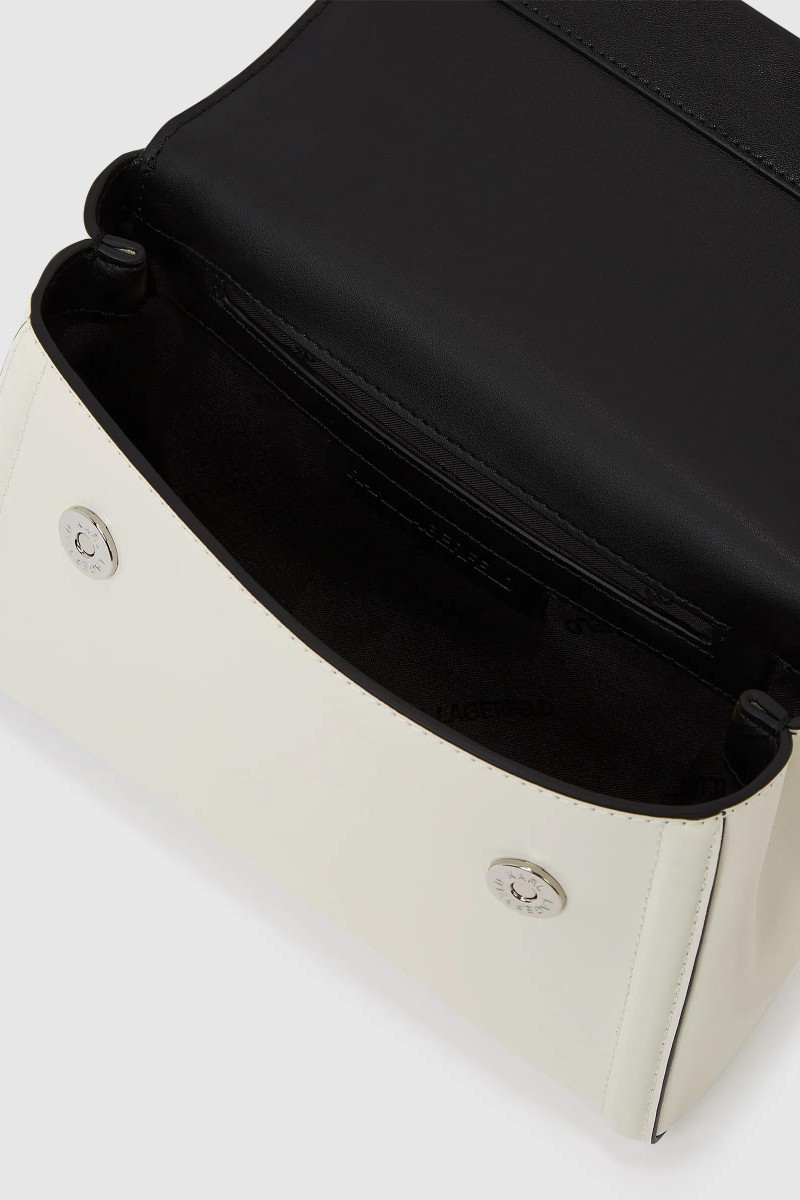 Kabelka Karl Lagerfeld K/Autograph Sm Toph Clrblock Black/White