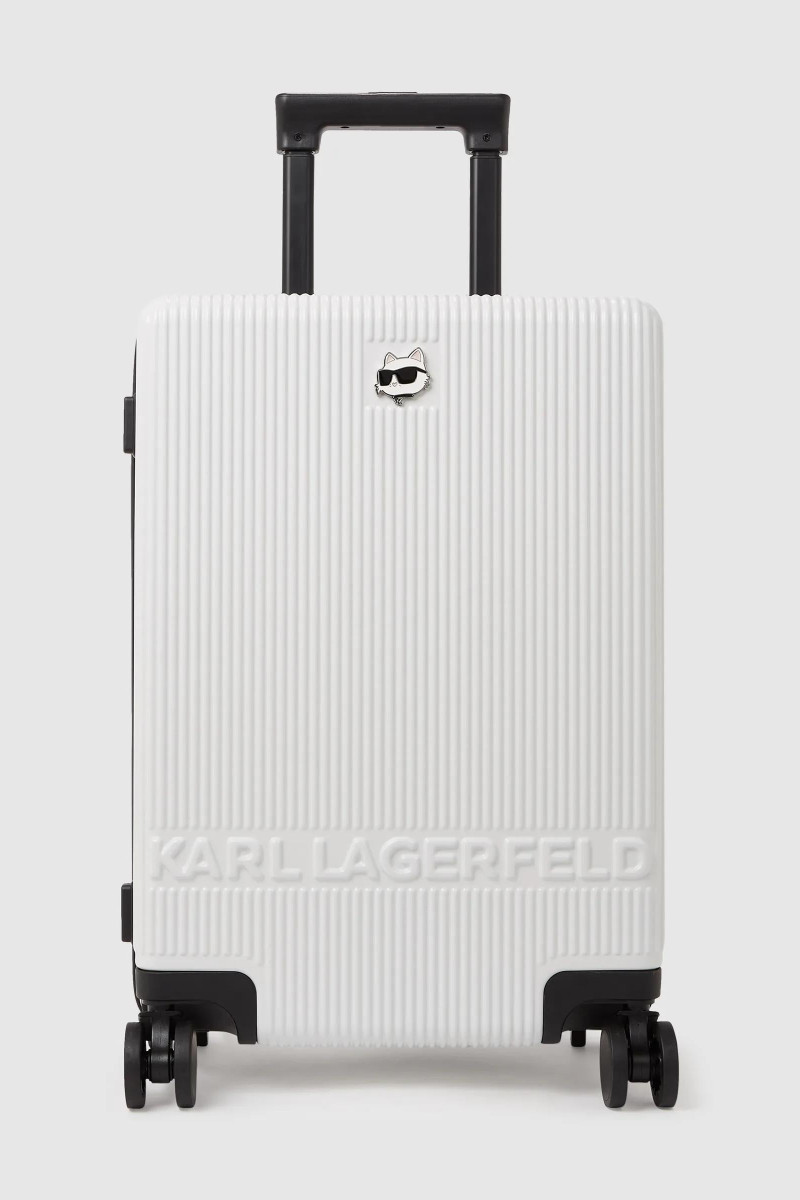 Kufor Karl Lagerfeld Ikon Choupette Hard Trolley Off White