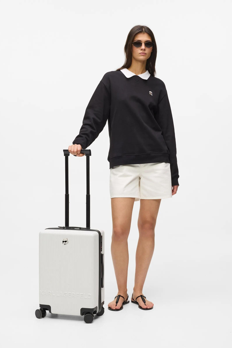 Kufor Karl Lagerfeld Ikon Choupette Hard Trolley Off White