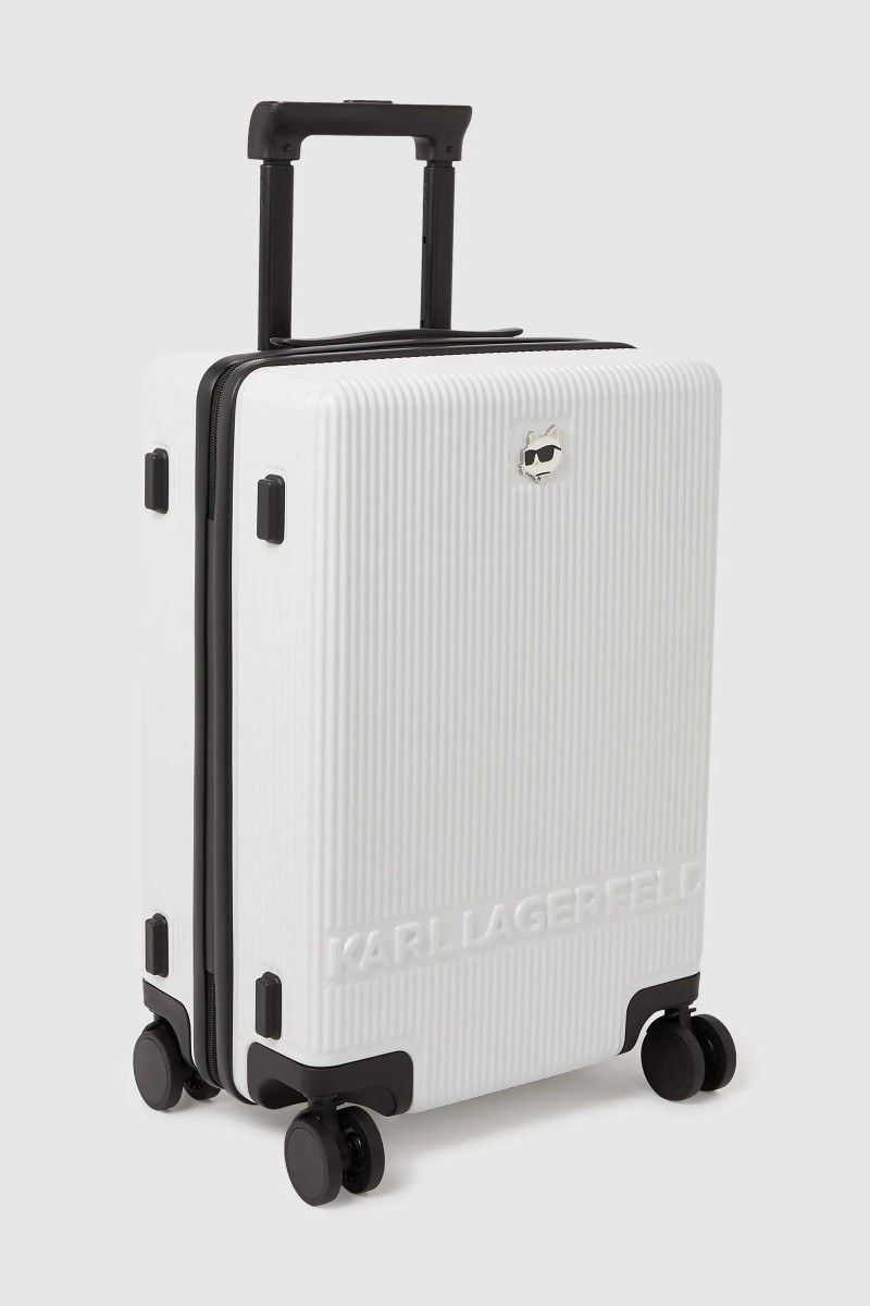 Kufor Karl Lagerfeld Ikon Choupette Hard Trolley Off White