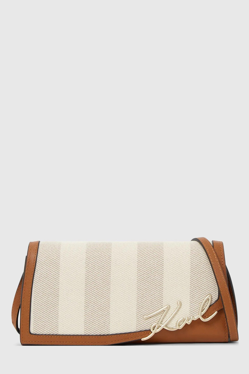 Kabelka Karl Lagerfeld K/Signature Mini Cb Herr Cnv Natural Canvas Tan