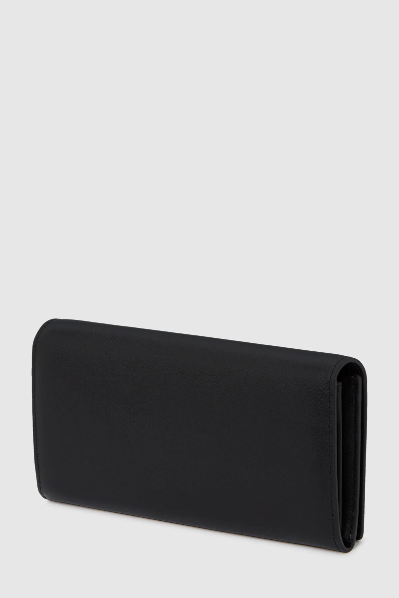 Peňaženka Karl Lagerfeld K/Signature Cont Flap Wallet Black-Nickel