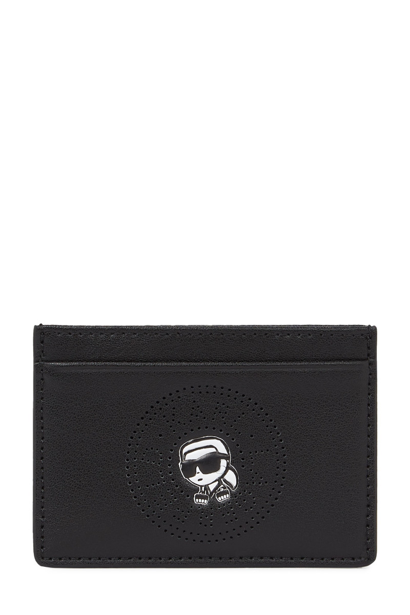 Bankkártya Tok Karl Lagerfeld Ikon Circle Karl Card Holder Black