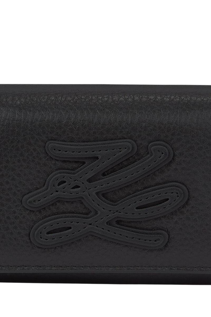 Peňaženka Karl Lagerfeld K/Autograph Patch Md Bfld Wllt Black-Nickel