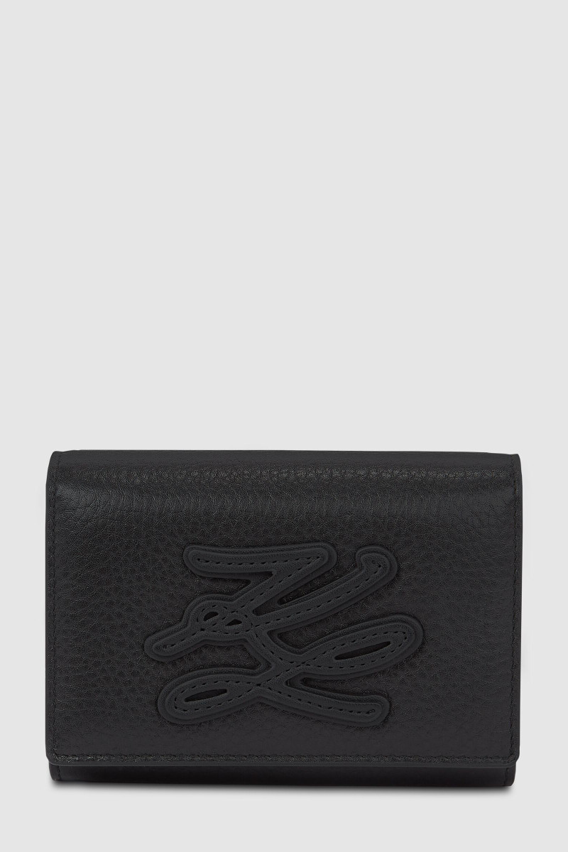 Peňaženka Karl Lagerfeld K/Autograph Patch Md Bfld Wllt Black-Nickel
