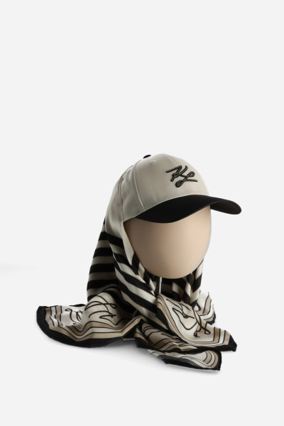 ŠILTOVKA KARL LAGERFELD K/AUTOGRAPH SCARF CAP - Fotografia č. 1