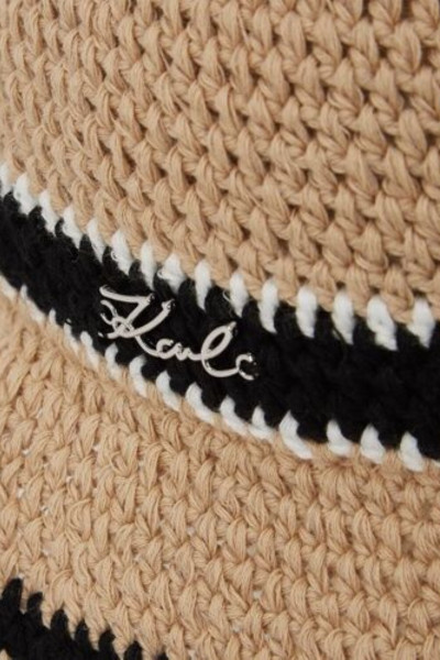 KLOBÚK KARL LAGERFELD K/SIGNATURE CROCHET CLOCHE - Fotografia č. 4